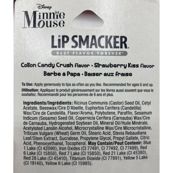 Disney Minnie Mouse Lip Balm  Smackers 2 Pack Cotton Candy Easter Basket Lot 4 - Picture 7 of 11